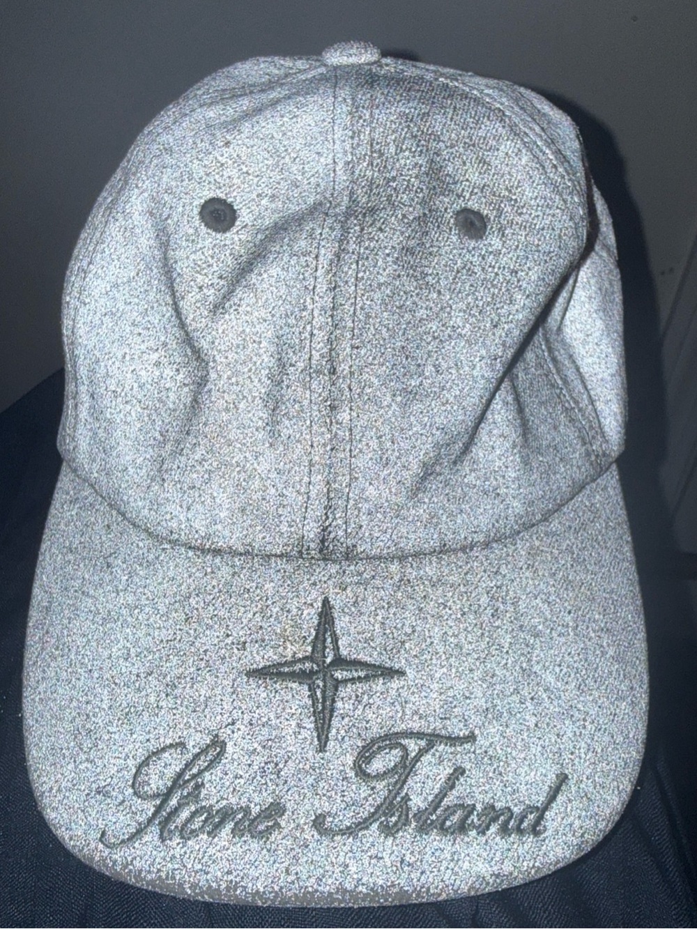 Stone Island Kids Reflective Baseball Cap - Silver Gray